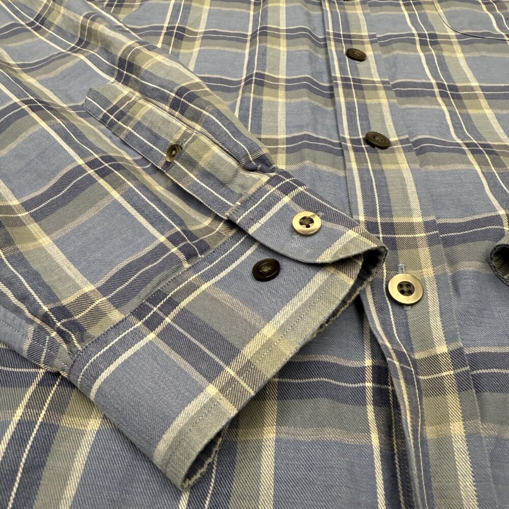 Men's JOHN‎ W. NORDSTROM Blue Italian Fabric Button Down Shirt- Size XXLL (Tall) - Picture 6 of 10